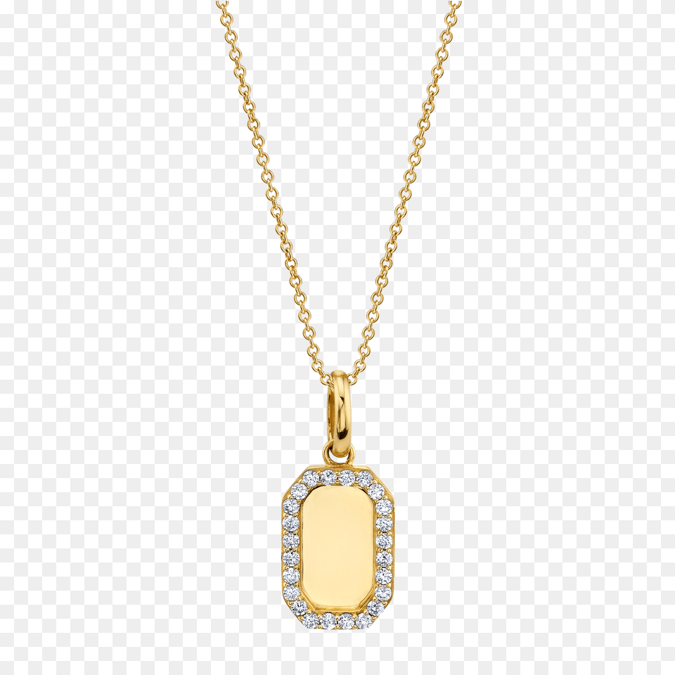 Diamond Rectangle Gold Pendant The Last Line, Accessories, Jewelry, Necklace, Gemstone Png