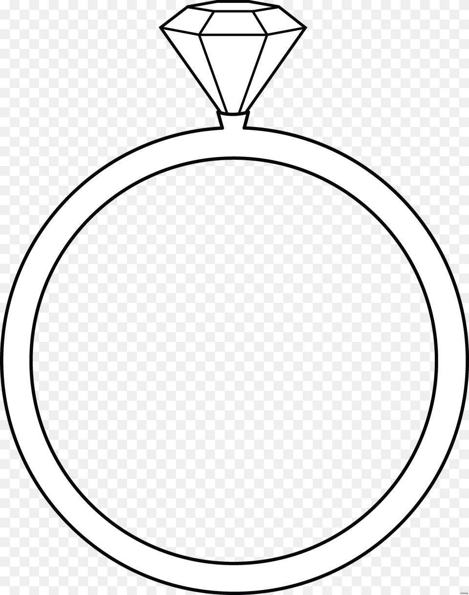 Diamond Ring Coloring Pages Coloring Library, Accessories, Gemstone, Jewelry, Ammunition Free Png Download