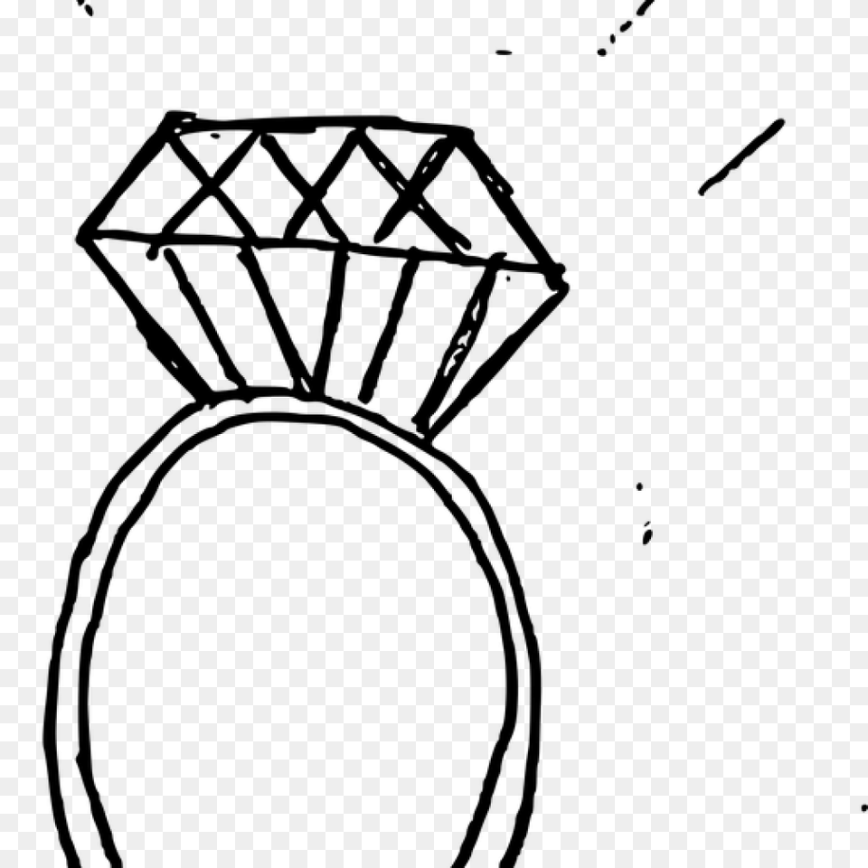 Diamond Ring Graphic Clipart Download, Gray Free Png