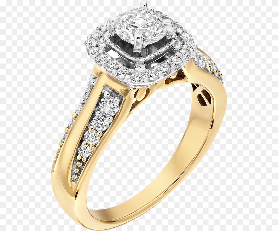 Diamond Ring Square Engagement Ring Gold, Accessories, Gemstone, Jewelry Free Transparent Png