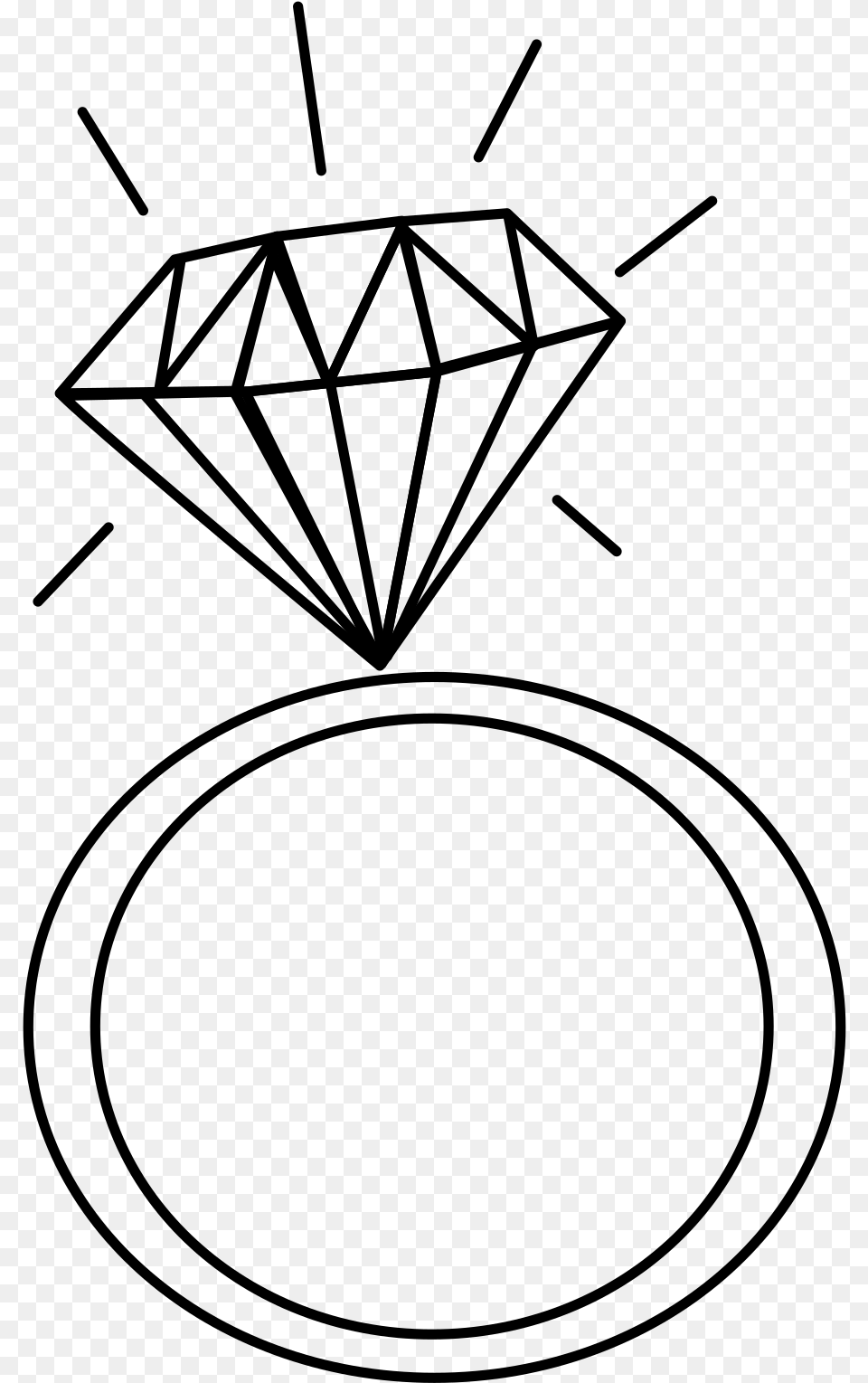 Diamond Rings Clip Art, Gray Free Png