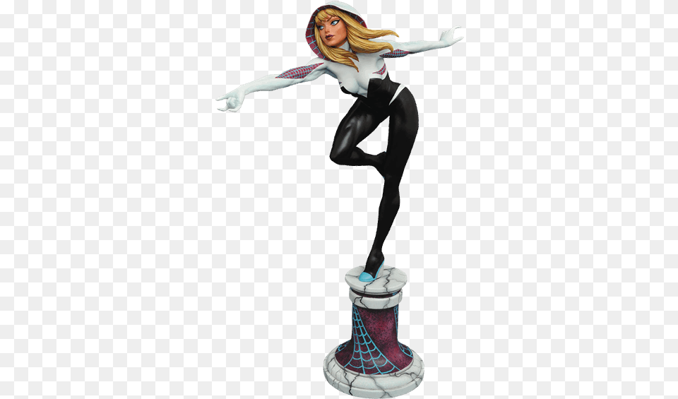 Diamond Select Spider Gwen Statue, Figurine, Adult, Female, Person Png