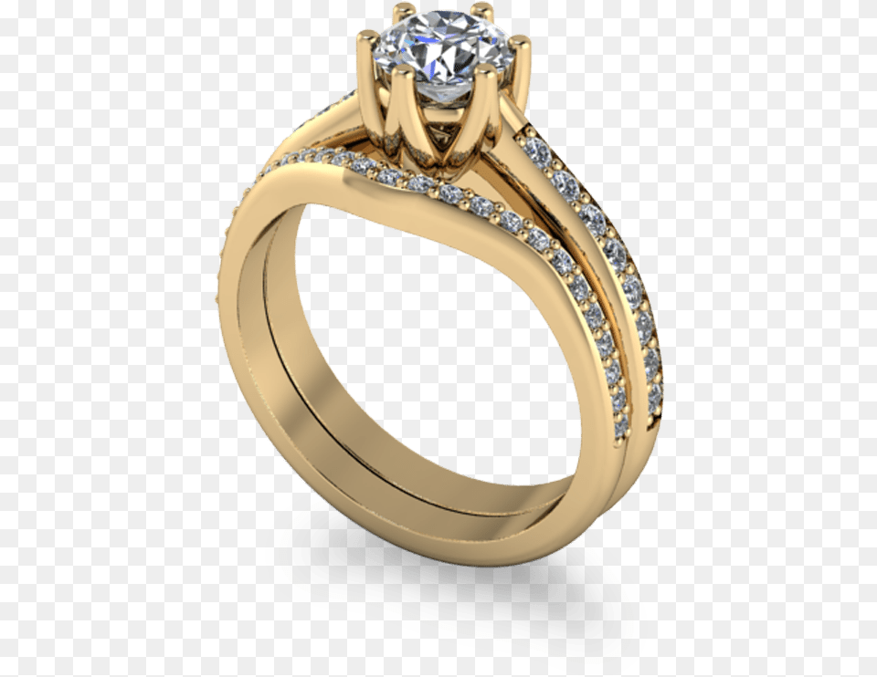 Diamond Set Shaped Wedding Band, Accessories, Gold, Jewelry, Ring Png Image