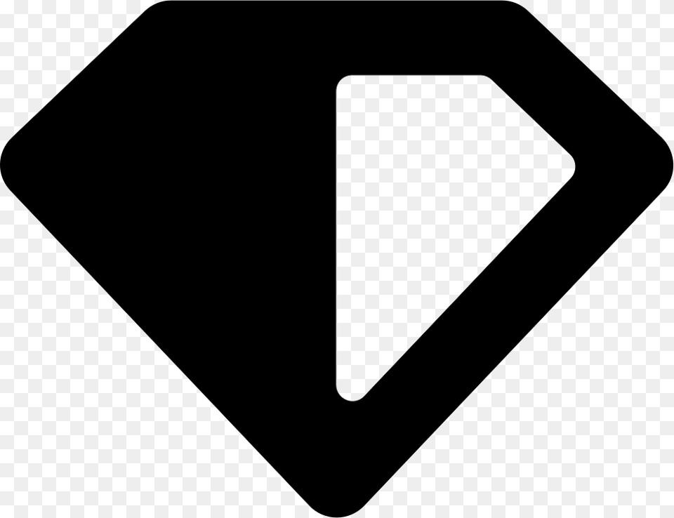 Diamond Shape Black And White, Sign, Symbol, Triangle, Road Sign Png Image