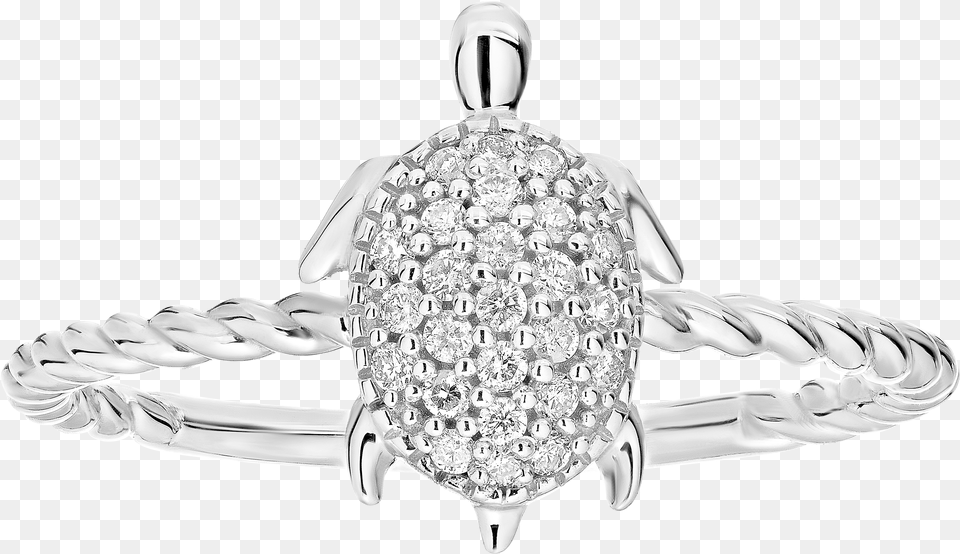 Diamond Shell Turtle Ring, Accessories, Gemstone, Jewelry, Platinum Png Image
