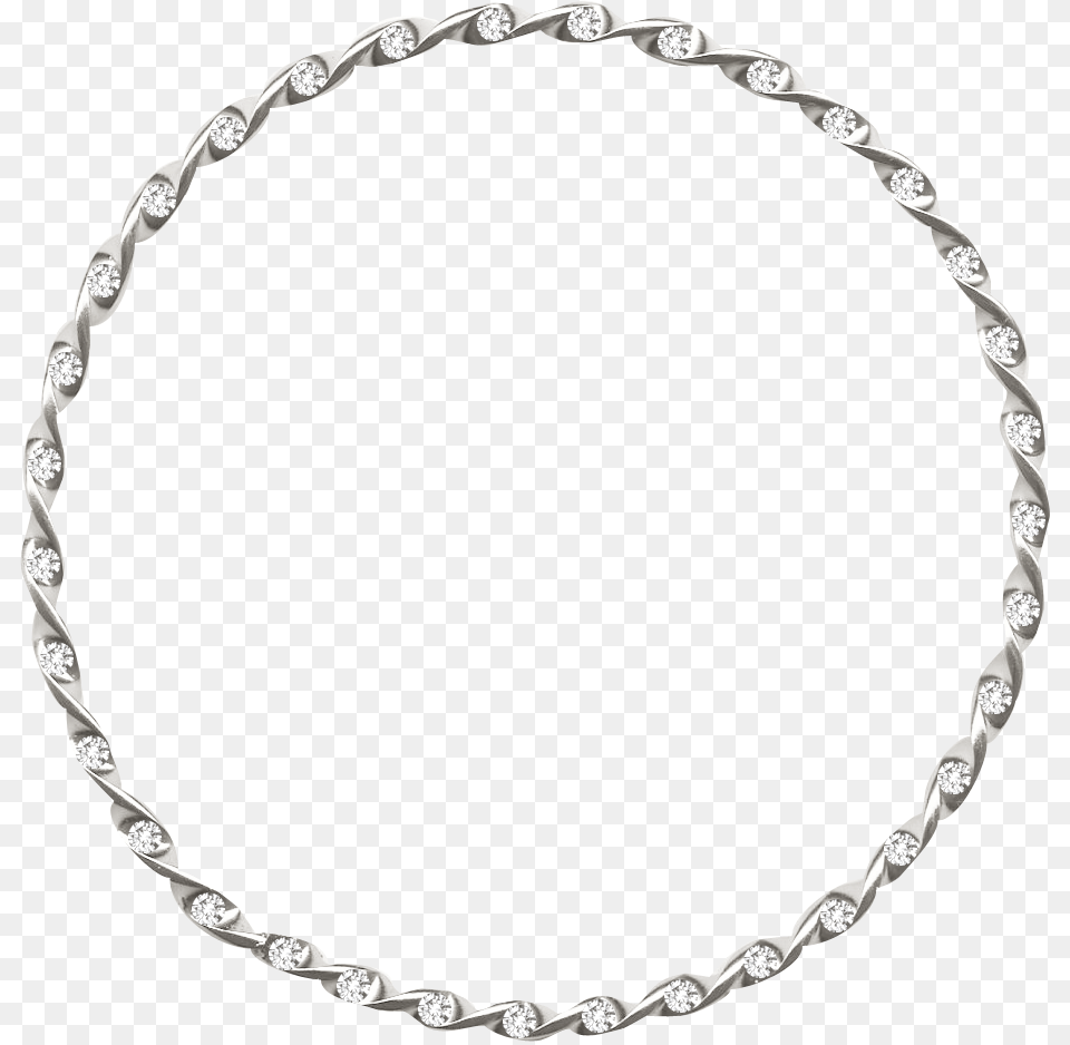 Diamond Simple Designer Border Silver Circular Clipart, Accessories, Bracelet, Jewelry, Necklace Free Transparent Png