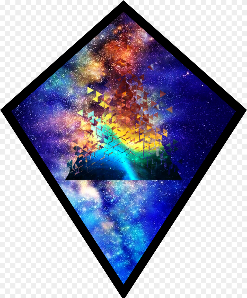 Diamond Triangles Shapes Space Freetoedit Scspace Galaxy Aesthetic, Art, Modern Art, Canvas, Accessories Png Image
