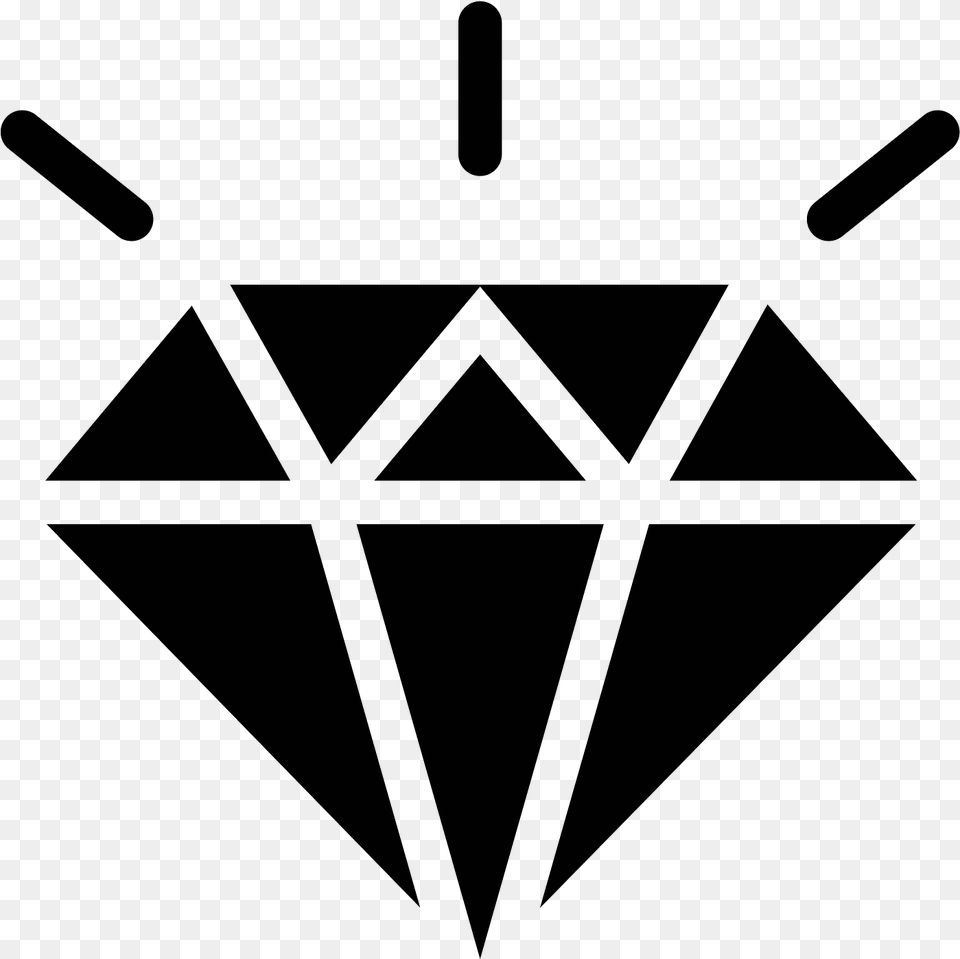 Diamond Vector Diamond Icon Background, Gray Free Transparent Png