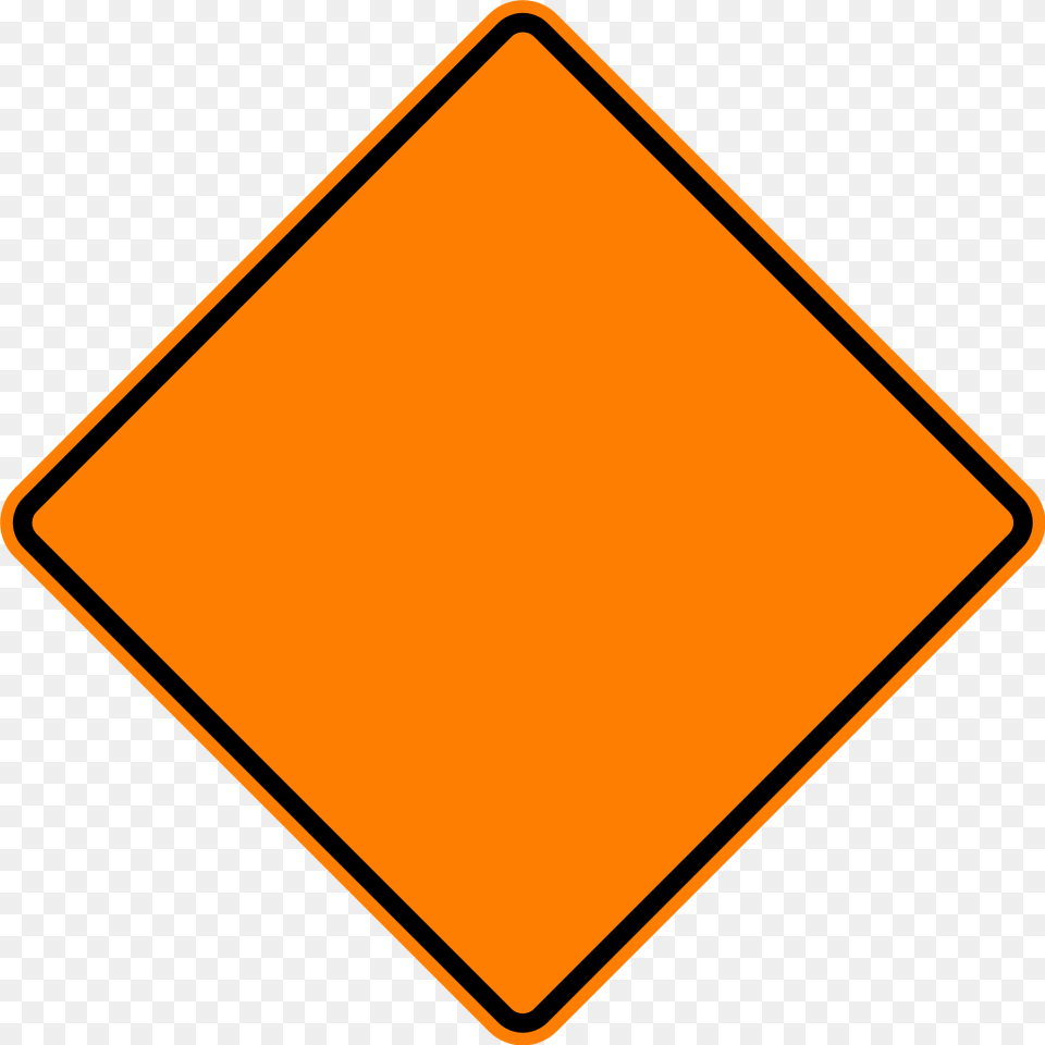 Diamond Warning Sign, Road Sign, Symbol, Blackboard Png Image