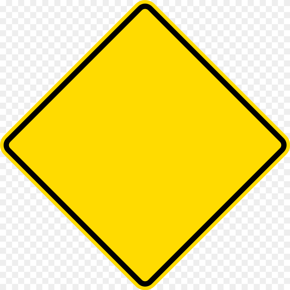 Diamond Warning Sign, Road Sign, Symbol, Blackboard Free Png