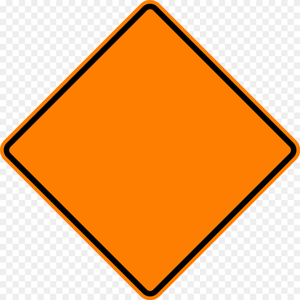 Diamond Warning Sign, Road Sign, Symbol, Blackboard Free Png Download