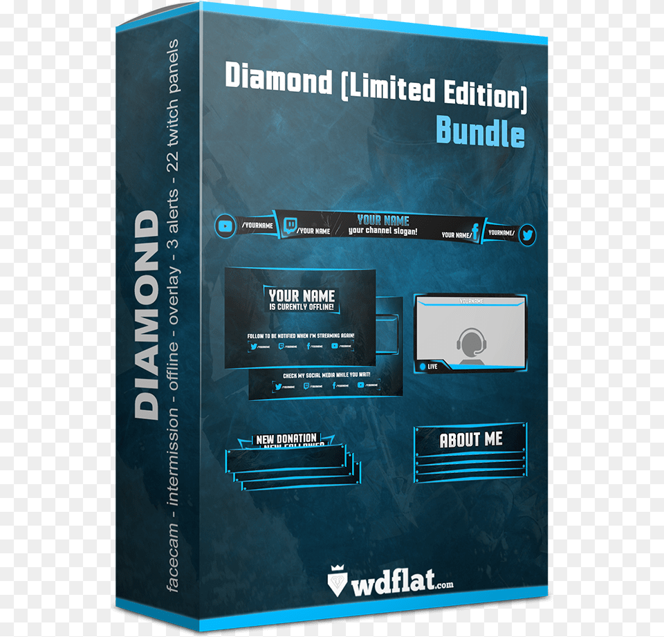 Diamond Wdflat Twitchtv, Advertisement, Computer Hardware, Electronics, Hardware Png