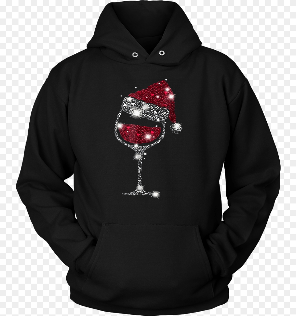 Diamond Wine Glasses Santa Hat Christmas Hoodie Lung Cancer Awareness Butterfly, Clothing, Hood, Knitwear, Sweater Free Png Download