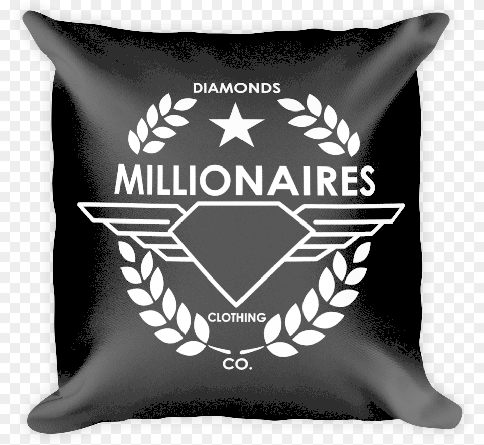 Diamonds Amp Millionaires Wings Logo Pillow, Cushion, Home Decor, Symbol, Animal Free Transparent Png