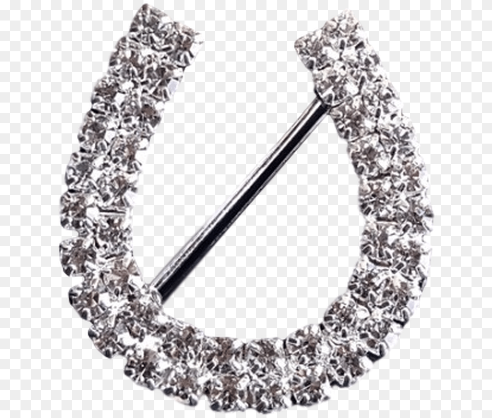 Diamonte Horseshoe Brooch Body Jewelry, Accessories, Diamond, Gemstone, Earring Free Png Download