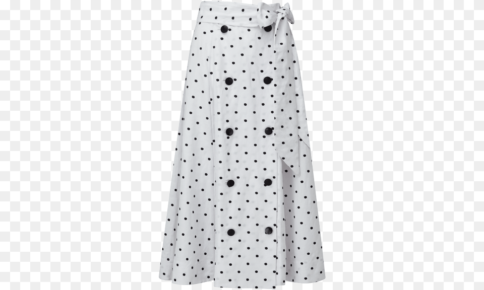 Diana Double Breasted Embroidered Polka Dot Linen Skirt Polka Dot, Clothing, Coat, Pattern Free Transparent Png