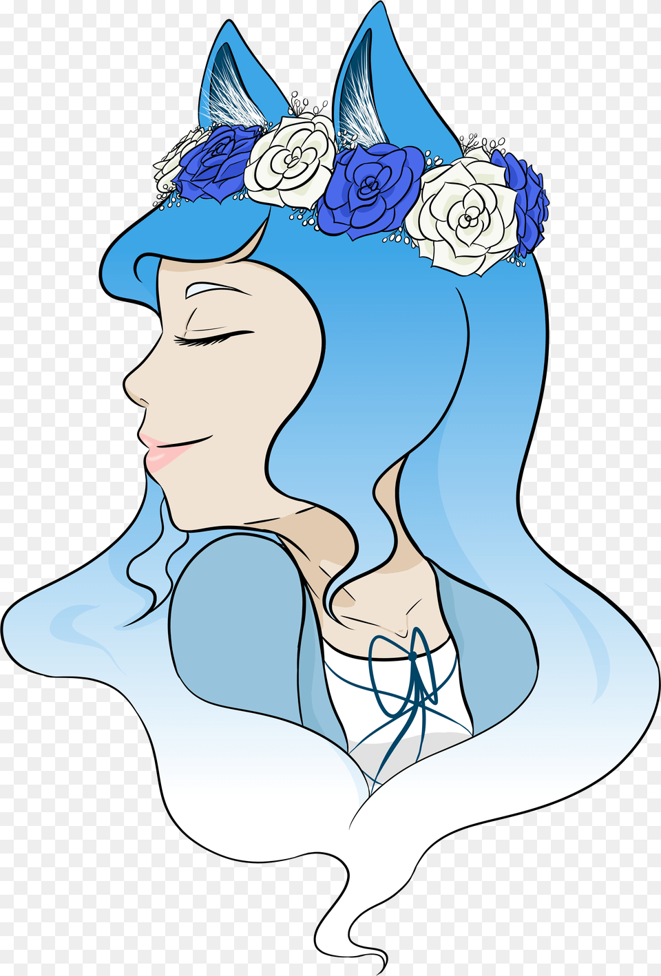 Diana Flower Crown Cartoon, Hat, Clothing, Art, Adult Png Image