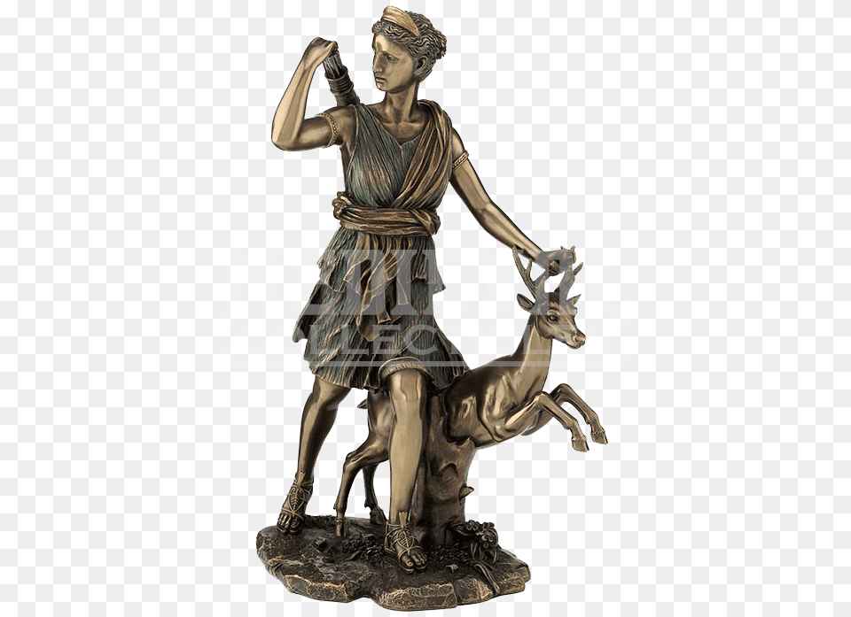 Diana Of Versailles Statue, Bronze, Adult, Female, Person Png Image