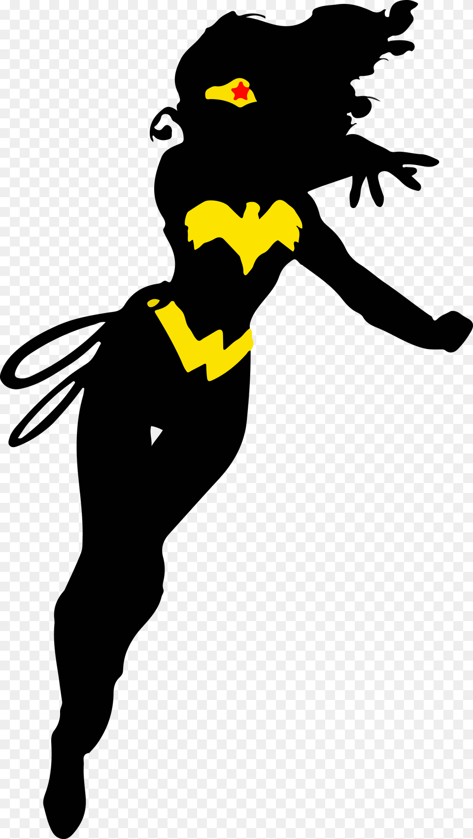 Diana Prince Themyscira Art Superhero Female Silhouette Wonder Woman Vector, Stencil, Baby, Person Free Png Download