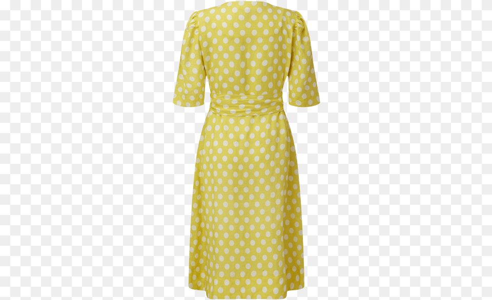 Diana Yellow Polka Dot Linen Dress Dress, Pattern, Clothing, Adult, Female Free Transparent Png
