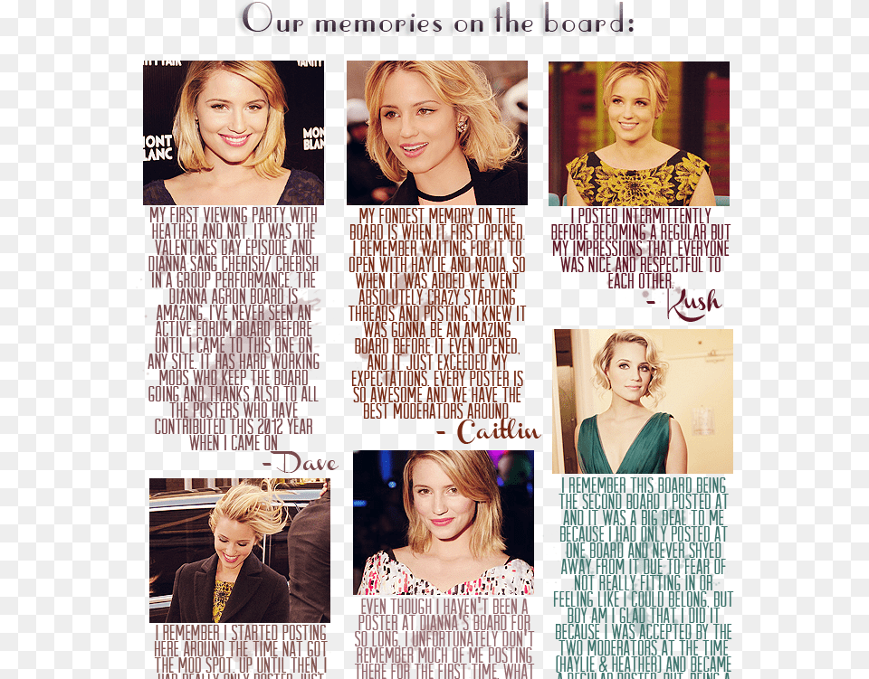Dianna Agron With Dianna Agron Short Hair, Adult, Person, Female, Collage Free Png