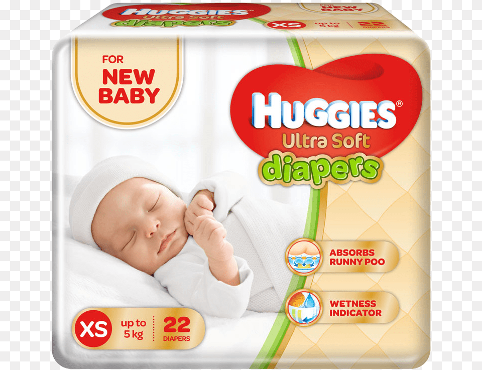 Diaper Clipart Newborn Baby Huggies For Newborn Baby, Person, Sleeping, Face, Head Free Png Download