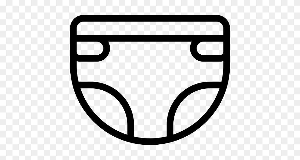 Diaper Icon, Gray Free Png