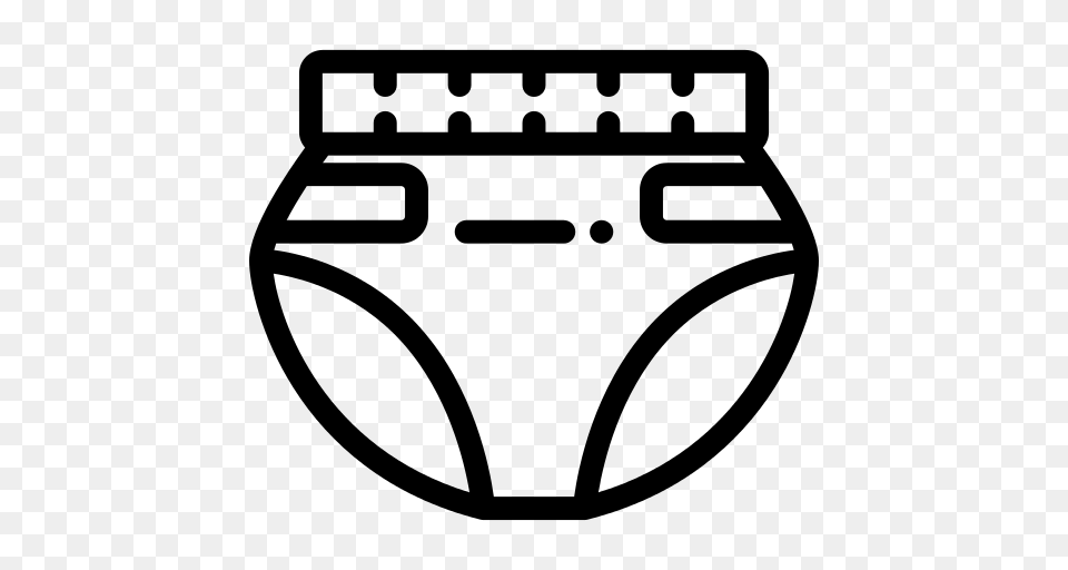 Diaper Icon, Gray Free Png