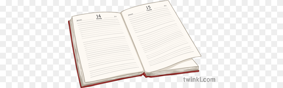 Diary Book Open Lined Empty No Text Ks3 Illustration Twinkl Horizontal, Page, Publication Free Png