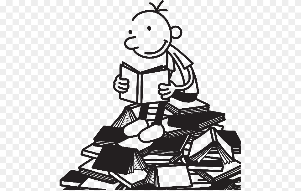 Diary Of A Wimpy Kid Greg Reading, Person, Art, Publication, Book Free Transparent Png