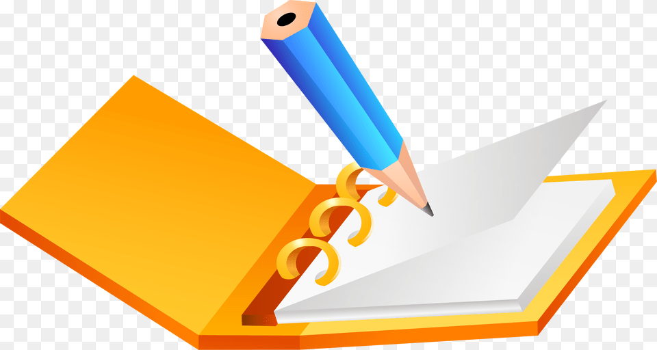 Diary Paper And Pencil Free Transparent Png