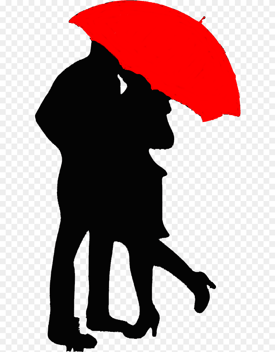 Dias Dos Namorados 12 06 2016 Silouette Art Tattos Couple With Umbrella Silhouettes, Person, Silhouette, Canopy, Nature Free Png