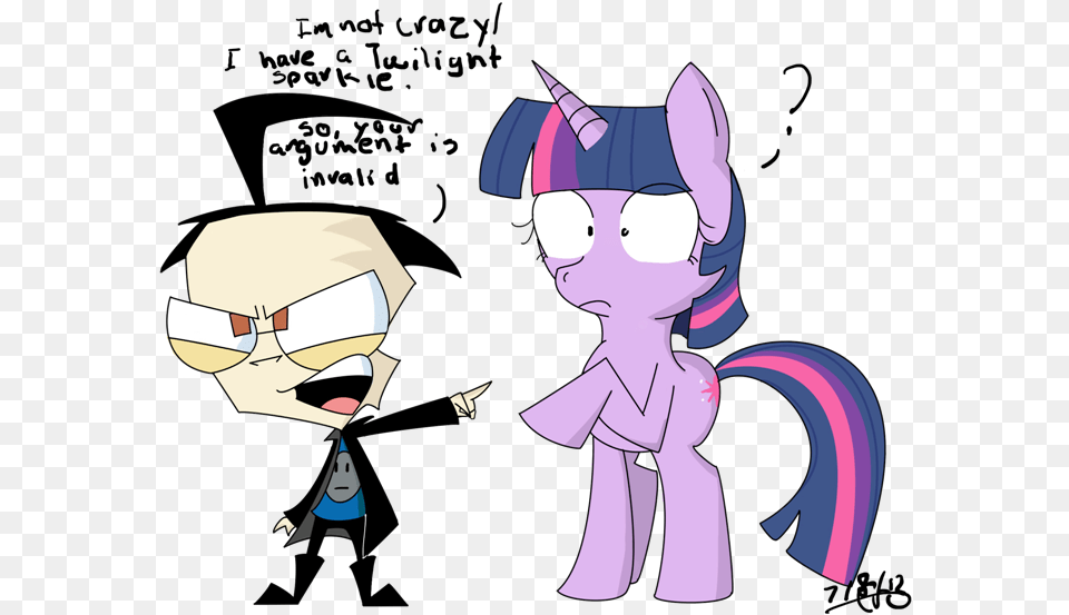 Dib And Twilight Sparkle Invader Zim X Dib, People, Person, Book, Comics Free Png Download