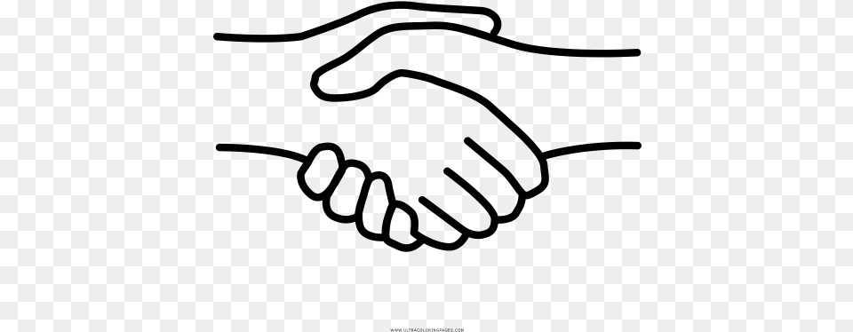 Dibujo De Apretn De Manos Para Colorear Ultra Coloring Clip Art Shake Hands, Gray Free Png Download