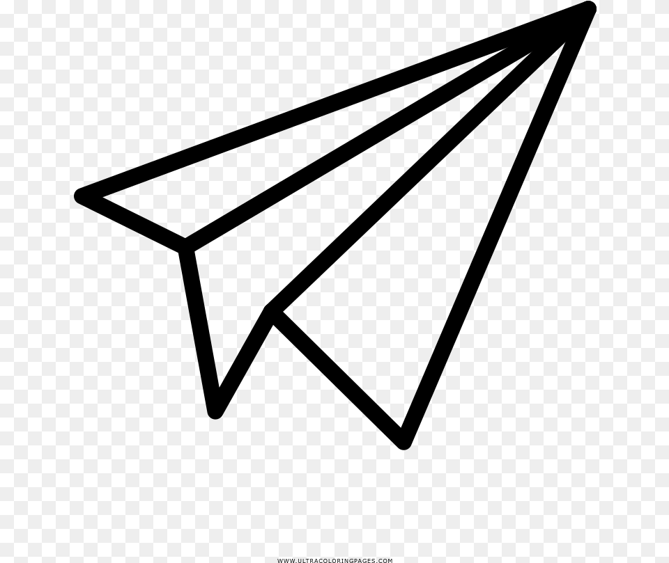 Dibujo De Avion De Papel Para Colorear Vector Paper Plane, Gray Free Png Download