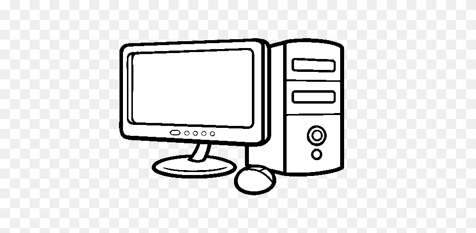 Dibujo De Computadora Para Colorear, Computer, Electronics, Pc, Desktop Png Image