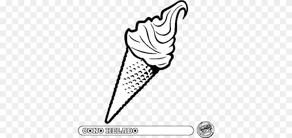 Dibujo De Cono Helado Para Colorear Dibujar Un Cono De Helado, Cream, Dessert, Food, Ice Cream Free Transparent Png
