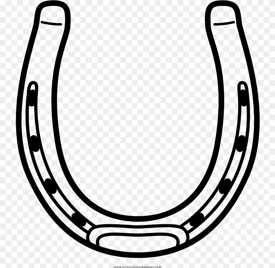 Dibujo De Herradura Para Colorear Horseshoe Drawing, Gray Png