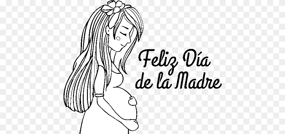Dibujo De Mam Embarazada En El Da De La Madre Para Dibujos Para El Dia De La Madre, Publication, Book, Comics, Adult Free Png Download