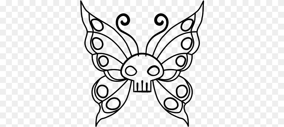 Dibujo De Mariposa Emo Para Colorear Desenhos Faceis De Desenhar De Borboletas, Gray Png Image