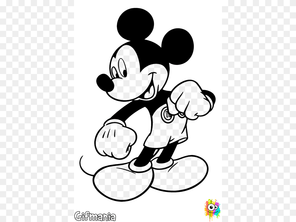 Dibujo De Mickey Mouse Para Pintar Mickey Mouse Coloring Pages, Silhouette, Stencil, Person Png