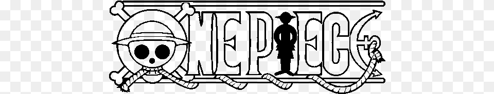 Dibujo De One Piece Logo Para Colorear One Piece Logo Black And White, Gray Png