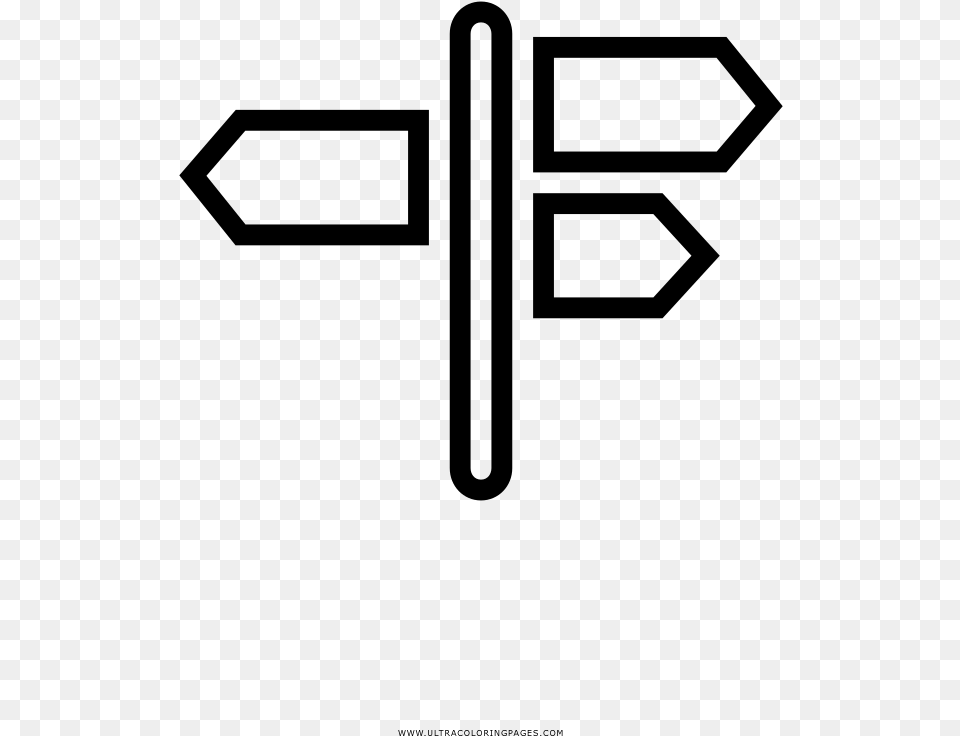 Dibujo De Puntero Para Colorear Cross, Gray Free Png