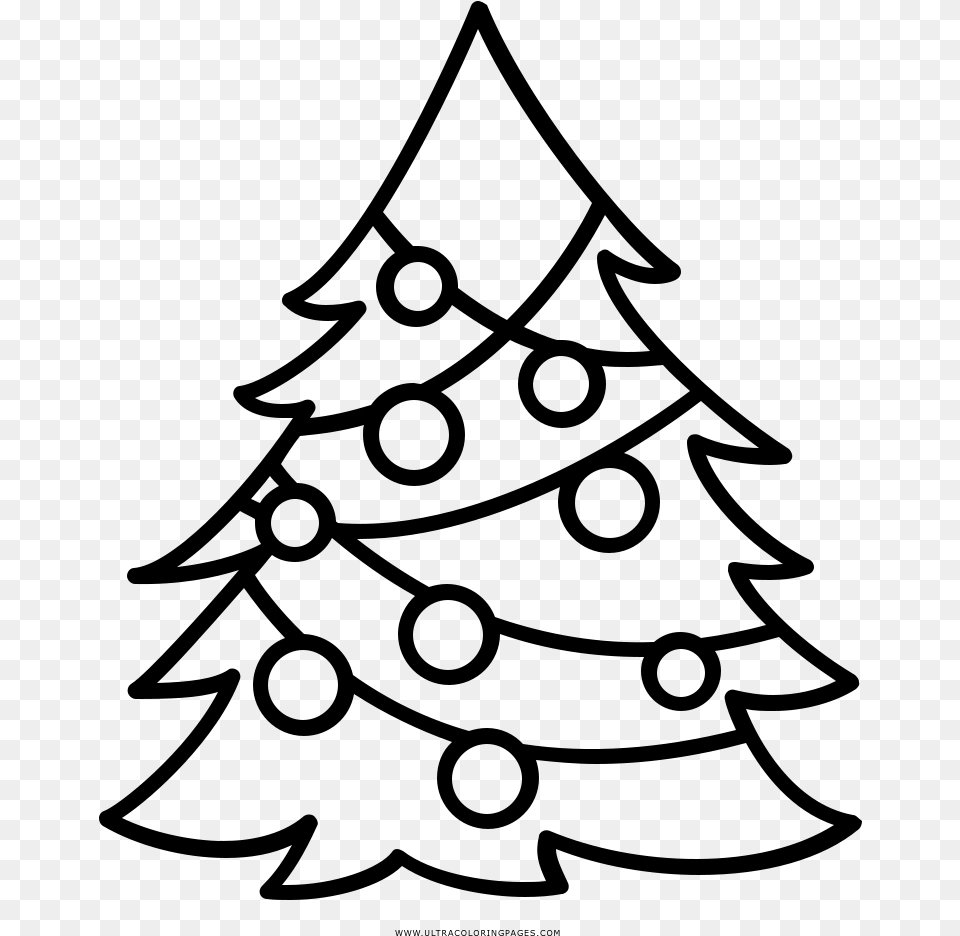 Dibujo De Rbol De Navidad Para Colorear Christmas Day, Gray Free Png Download