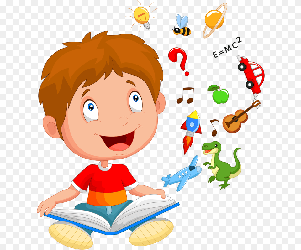 Dibujo Kids Reading Books, Baby, Person, Face, Head Free Png