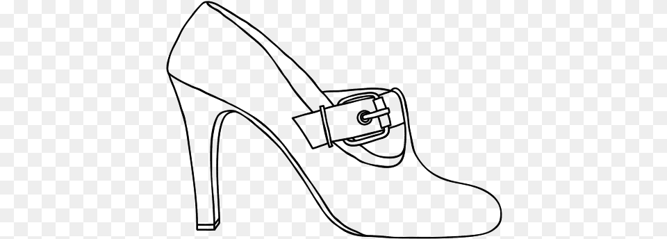 Dibujo Zapato Taco De Zapato Dibujo, Gray Free Transparent Png