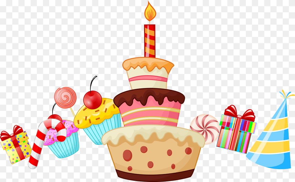 Dibujos Animados Para El Pastel De Cake Birthday Vector, Dessert, Clothing, Cream, Cupcake Free Transparent Png