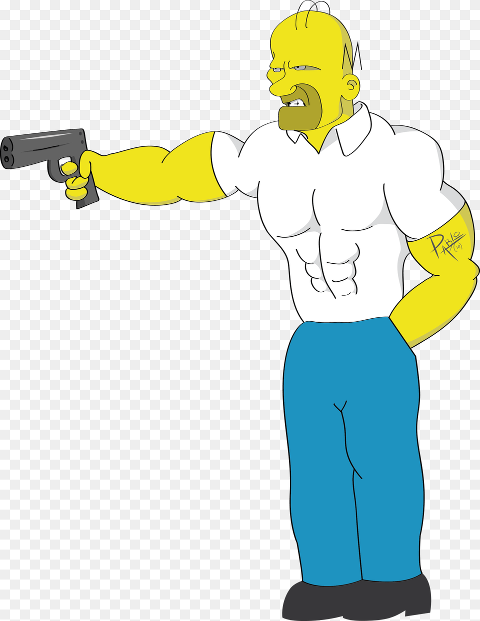 Dibujos De Homero Simpson Download Dibujos De Homero S, Firearm, Gun, Handgun, Weapon Free Transparent Png