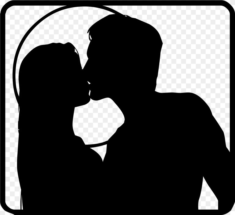 Dibujos De Siluetas De Pareja Enamorado, Kissing, Person, Romantic, Silhouette Free Transparent Png
