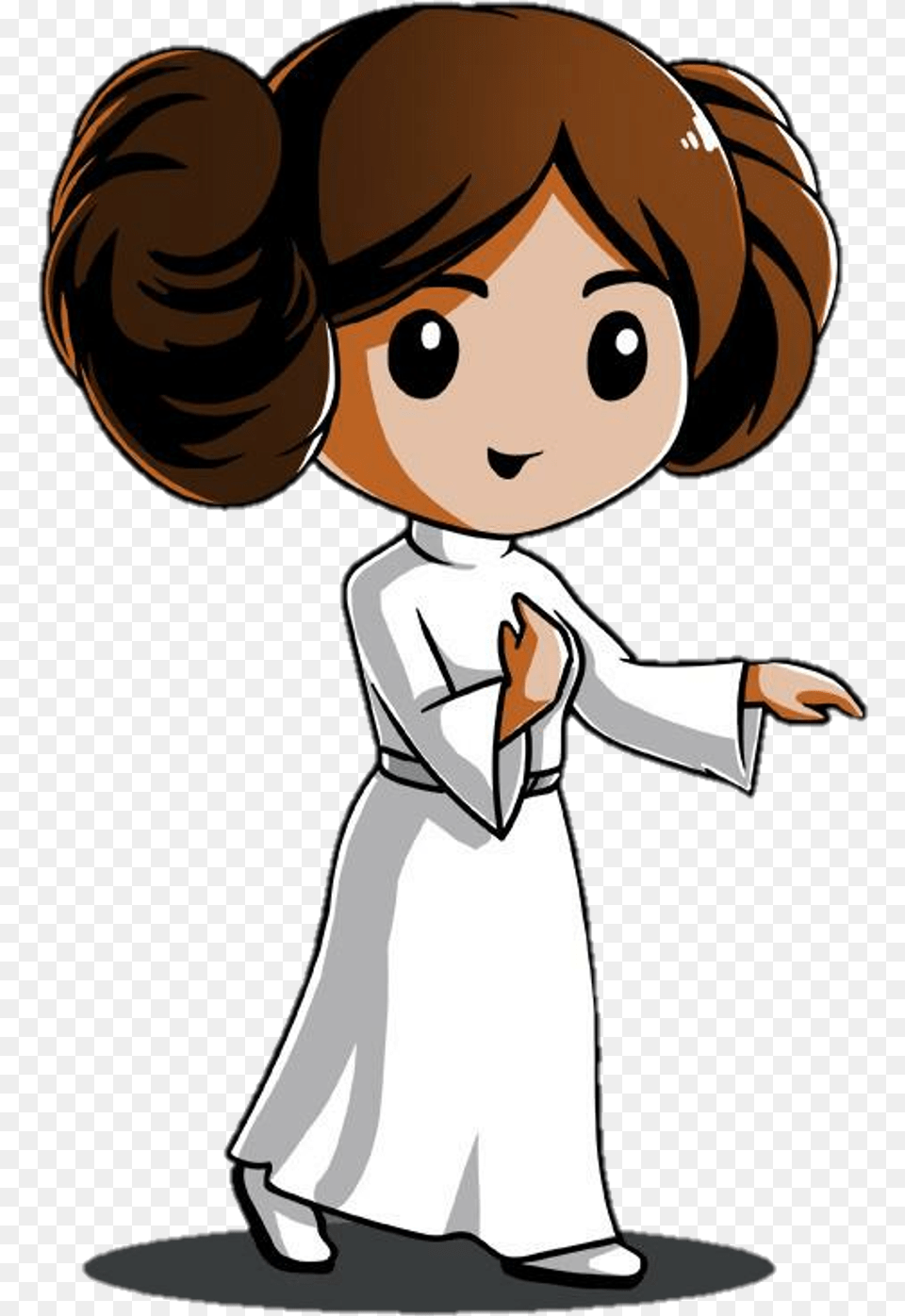 Dibujos De Star Wars Kawaii Leia Clipart Star Wars Cartoon Princess Leia, Person, Book, Comics, Publication Free Transparent Png